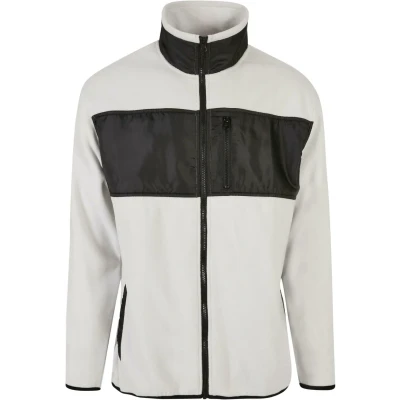 Abbildung von Urban Classics Patched Micro Fleecejacke, Herren, Größe: Large, Wolfgrey