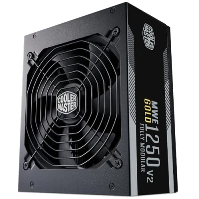 Abbildung von Cooler Master MWE Gold 1250 V2 ATX 3.1 Vollmodulares Netzteil Unterstützung, 80 Plus Gold, Watt PC Netzteil, PCIe 5.1 Verkabelung, 140 mm FDB Lüfter, Hochtemperaturschwelle