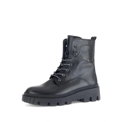 Abbildung von Gabor Damen Combat Boots, Frauen Stiefeletten,Best Fitting,halbstiefel,Kurzstiefel,uebergangsschuhe,schwarz(Se.Strass),42.5 EU / 8.5 UK