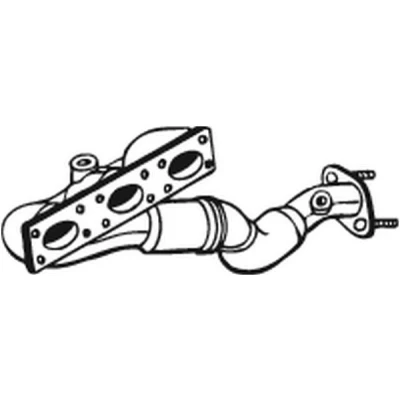 Abbildung von BOSAL 099 165 Katalysator Euro 3 mit Anbauteilen BMW: Saloon, 5 Coupe