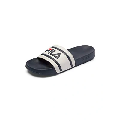 Abbildung von Fila Morro BAY Unisex Pantolette flach, Herren, Größe: 41, White/navy Kunststoff