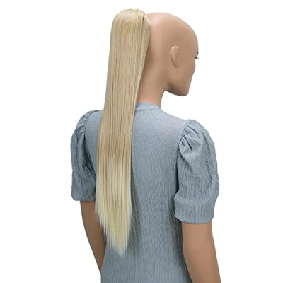 Abbildung von CAISHA 65cm Haarteil Mit Kordelverschluss Langhaar Zopf Pferdeschwanz Haarverlängerung Glatt Blond Mix PH609