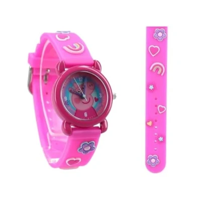 Abbildung von My sweety pop Analoge Armbanduhr zum Lernen von Uhrzeit für Kinder Schule Kindergarten Urlaub Geschenkidee, Peppa Wutz Rosa, Riemen