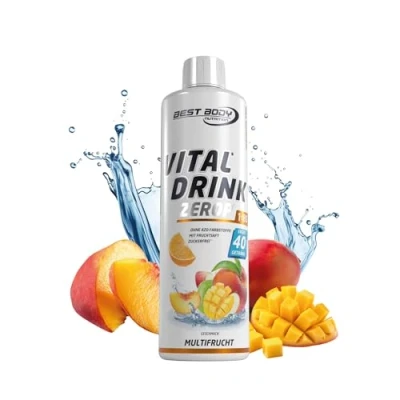 Abbildung von Best Body Nutrition Vital Drink ZEROP® Multifrucht, Original Getränkekonzentrat Sirup zuckerfrei, 1:80 ergibt 40 Liter Fertiggetränk, 500 ml