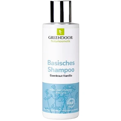 Abbildung von GREENDOOR Basisches Bio Shampoo Eisenkraut 200ml kraftloses Haar, ohne Sulfate Silikon, Natur Haarpflege biologisch abbaubar, outdoor geeignet, Naturkosmetik