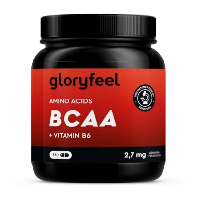 Abbildung von BCAA 330 Kapseln Essentielle Aminosäuren Leucin, Valin und Isoleucin Plus Vitamin B6 Laborgeprüft ohne Zusätze in Deutschland hergestellt