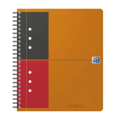 Abbildung von Oxford Activebook Interantional A5, liniert, 160 Seiten, versetzbares Register, Dokumententasche