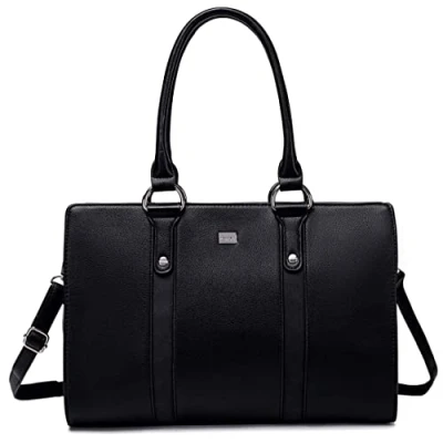 Abbildung von David Jones Damen Große Handtasche Tote Shopper Frau Henkeltasche PU Leder Tasche A4 Schultertasche Arbeit Schule Büro Arbeitstasche Aktentasche Lange Henkel Tragetasche Elegant Schwarz