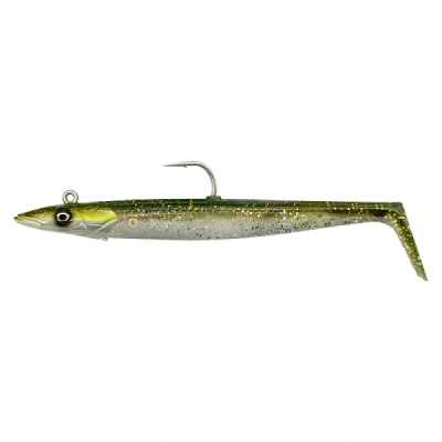 Abbildung von Savage Gear Sandaal V2 Green Silver 12cm 22g (2+1) Gummifisch