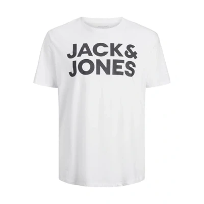 Abbildung von Jack &amp; Jones Jjecorp LOGO TEE Oneck Tshirt print white, Herren, Größe: 6XL, White