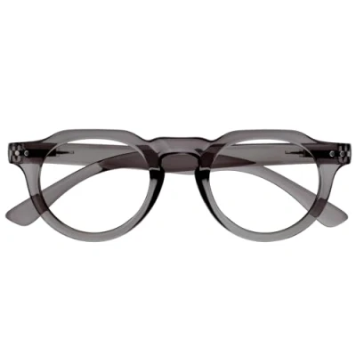 Abbildung von OPULIZE RIO Brille mit Blaulichtfilter Oben Abgeflachter Rahmen Grau Damen &amp; Herren Federscharniere B53 7