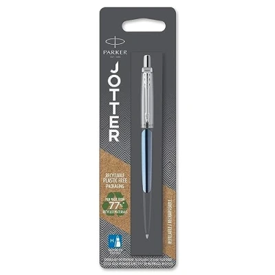 Abbildung von Parker Jotter Kugelschreiber Waterloo Blue Mittlere Spitze Blaue Tinte