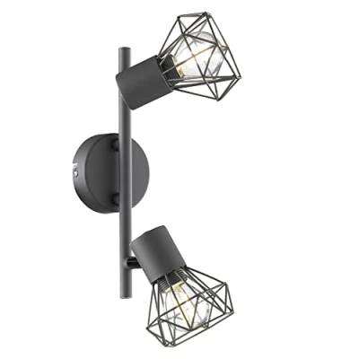 Abbildung von Fischer &amp; Honsel Spotschiene Ran Grau Matt L: 25cm, B: 8cm, A: 18cm 2x E14 max. 40 Watt, exkl. Leuchtmittel 22265