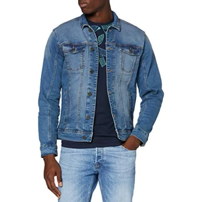 Abbildung von Blend BHBHNARIL Outerwear Herren Jeansjacke Denim Übergangsjacke, Größe:M, Farbe:Denim middle blue (200291)