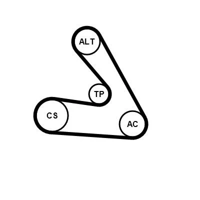 Abbildung von CONTITECH CT866K1 Zahnriemensatz 146 OPEL: Vectra B Saloon, Astra F CC, Calibra A