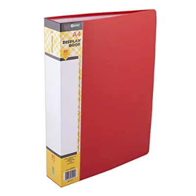 Abbildung von D.RECT Sichtbuch PP A4 80 Hüllen Sichtmappe Solid Präsentationsordner Angebotsmappen Rot
