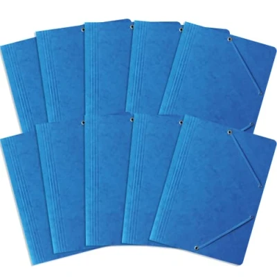 Abbildung von Einschlagmappe/Sammelmappe mit Gummi A4 Bantex, A4, 10 Stück Packung Blau