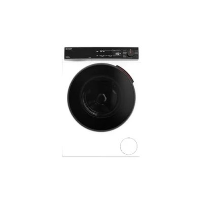 Abbildung von SHARP ES PRO214WA DE Waschmaschine Frontlader, 12kg, 1400U/min, Smarte Bedienung durch Veezy App, Dampffunktion, Inverter, 15 Programme, AquaStop, Weiß