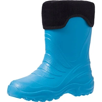 Abbildung von Ladeheid Kinder Mädchen Jungen federleichte Eva Thermo Gummistiefel gefüttert LA 861 (Türkis/Schwarz, 26/27 EU)