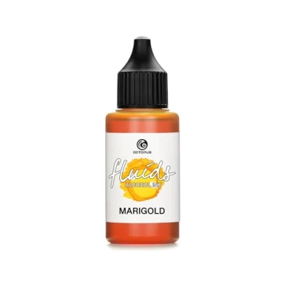 Abbildung von Octopus 30ml Fluids Alcohol Ink MARIGOLD, Alkoholtinte für Fluid Art und Resin, gelb