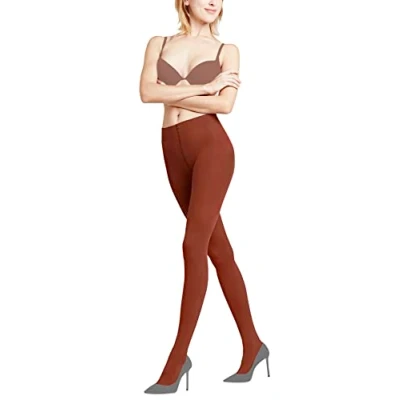 Abbildung von FALKE Damen Strumpfhose Pure Matt 50 DEN W TI halb blickdicht einfarbig 1 Stück, Orange (Terra 8829), M