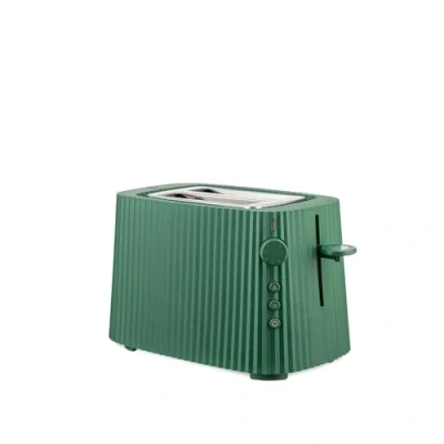 Abbildung von Alessi Plissé MDL08 GR Design Toaster, Sechs Stufen der Vergoldung, aus Thermoplastischem Harz, Europäisch Stecker 850 W, Grün