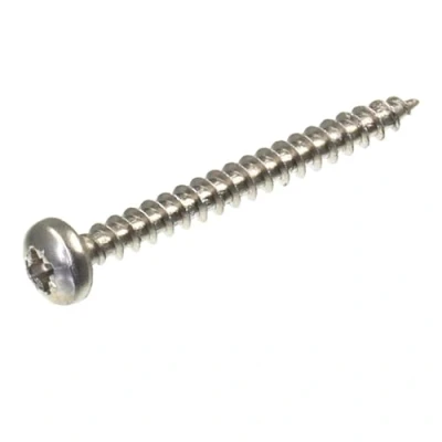 Abbildung von SECCARO Spanplattenschraube Halbrundkopf 3 x 30 mm, Edelstahl V2A VA A2, Holzschraube mit Vollgewinde, Kreuzschlitz/PZ, 250 Stück
