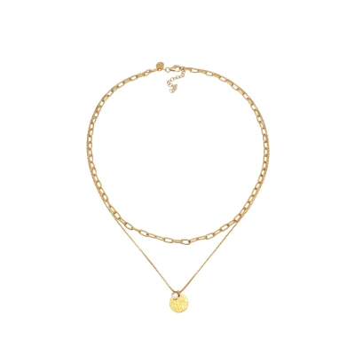 Abbildung von Elli Layer LOOK Halskette goldcoloured, Damen, Größe: 40, Gold coloured