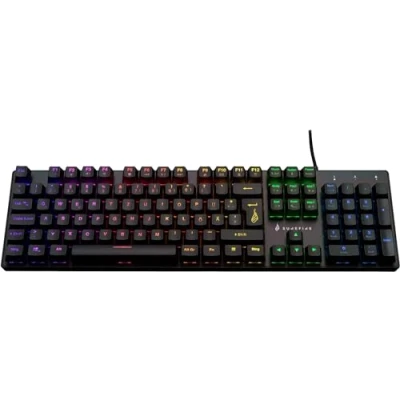 Abbildung von SureFire Kingpin M2 Mechanische Gaming Tastatur Deutsch, Multimedia Keyboard Full Size, RGB mit Beleuchtung, 100% Anti Ghosting Tasten, deutsches Layout QWERTZ