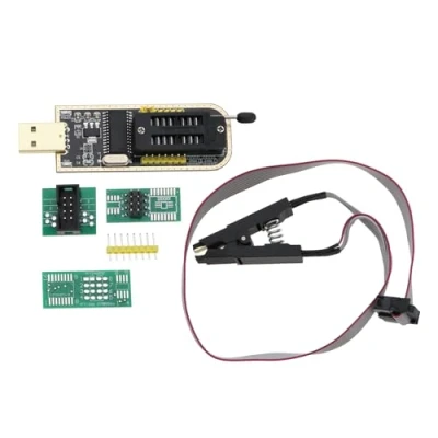 Abbildung von YINETTECH 1 Satz CH341A 24/25 Series EEPROM Flash BIOS USB Programmierer mit SOIC8 SOP8 Adaptermodul für Motherboard Routing LCD Panel Programmierung
