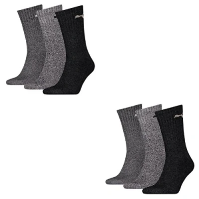 Abbildung von Puma Unisex Sportsocken Cush Crew 6er Pack (43 46, Anthrazit / Grau)