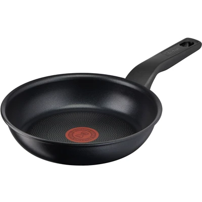 Abbildung von Tefal G30302 Titanium Force Bratpfanne 20 cm extra haltbare Antihaft Beschichtung Thermo Signal Temperaturanzeiger induktionsgeeignet Schüttrand Schwarz