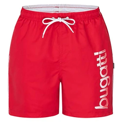 Abbildung von Bugatti Herren Badeshort in Marineblau, türkis oder schwarz, Rot, S