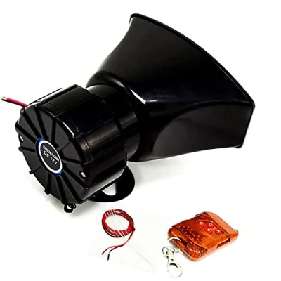 Abbildung von YIYIDA Autohupe Car Horn Drahtlose Sirene Fernbedienungshorn Lautsprecher Notrufhorn Feueralarmhorn Geeigneter Notfallton Laute Autosirene für 12V Auto LKW Boot ect