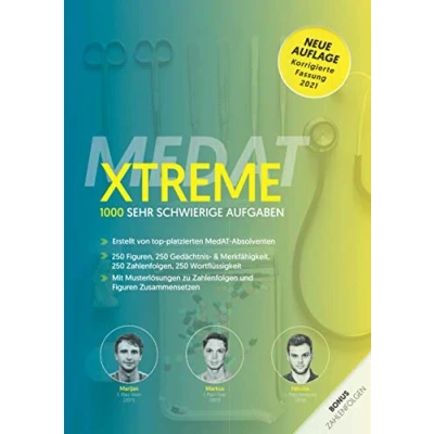 Abbildung von MEDINAUT: MedAT XTREME 1000 sehr schwierige Aufgaben für den 2020 Erstellt von top platzierten Absolventen / Vorbereitungsbuch das ... in Österreich (MEDINAUT 2020, Band 1)