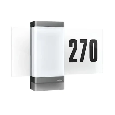 Abbildung von Steinel Hausnummernleuchte L 270 digi SC Connect, Sensor, beleuchtete Hausnummer, dimmbar, App Steuerung, Zeitplan, 7.8 W, 3000 K, Anthrazit