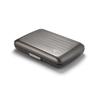 Abbildung von OGON Geldbörse aus Aluminium Smart Case V2 Metallverschluss Kartenetui mit RFID Schutz Bis zu 10 Karten und Banknoten