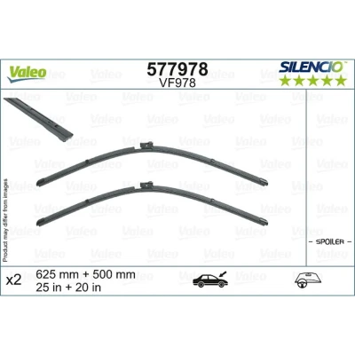 Abbildung von Scheibenwischer Valeo 577978 vorne Flachbalkenwischblatt AUDI: A6 C8 Avant, A7 Sportback, e tron