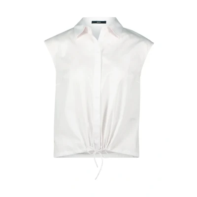 Abbildung von zero MIT Bindeband Hemdbluse, Damen, Größe: 42, Brilliant white