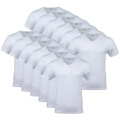 Abbildung von Gildan Herren V Neck T Shirts Multipack Style G1103, Weiß (12er Pack), Mittel