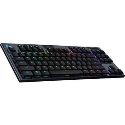 Abbildung von Logitech G915 LIGHTSPEED TKL kabellose mechanische Gaming Tastatur ohne Ziffernblock, Taktiler GL Tasten Switch mit flachem Profil, US QWERTY Layout Carbon