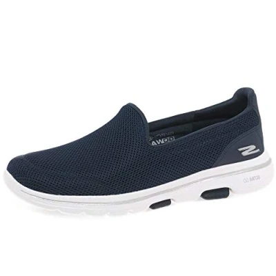 Abbildung von Skechers Damen Go Walk 5 Sneakers, Navy Textile White, 39 EU