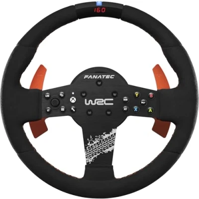 Abbildung von FANATEC CSL Elite Offiziell Lizenziertes WRC Xbox Rallye Sim Racing Lenkrad Alcantara Bezug, LED RevStripe, Abnehmbare Schaltwippen, Plug and Play für PC, Series XS, One
