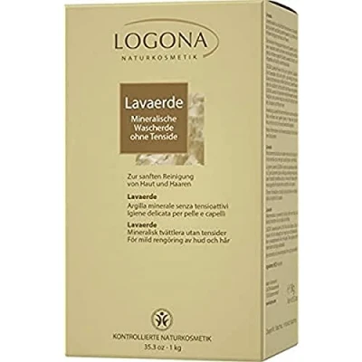Abbildung von LOGONA Naturkosmetik Lavaerde Pulver, Ghassoul, Tonerde für Haar und Körperpflege, Vegan, Ohne Tenside, 1000 g