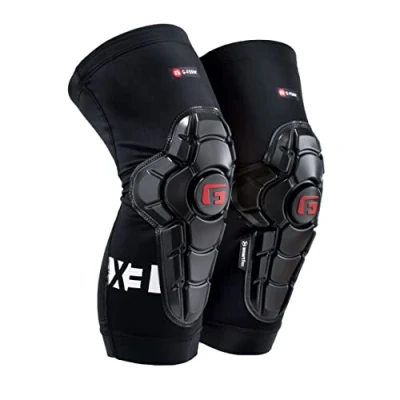 Abbildung von G Form Pro X3 Mountain Bike Knieschützer für Damen und Herren Schwarz/Weiß, Erwachsene XL