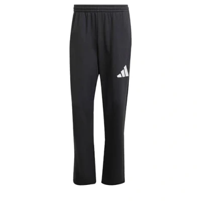 Abbildung von adidas Herren Essentials Wide Leg Three BAR Pant, Black/White, M