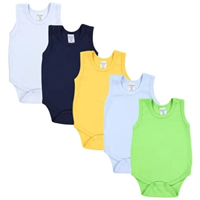 Abbildung von TupTam Baby Jungen Achselbody in Unifarben 5er Pack, Farbe: Farbenmix 1, Größe: 92