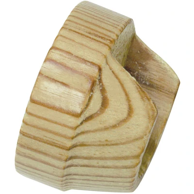 Abbildung von GARDINIA Wandlager für Gardinenstangen mit Ø 28 mm, Inklusive Befestigungsmaterial, Wandmontage, Serie Lugano, Holz, Kiefer, 2 Stück