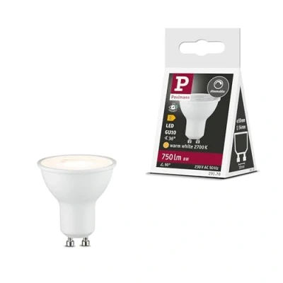 Abbildung von Paulmann 29170 Standard 230V LED Reflektor GU10 750lm 8W 2700K dimmbar Weiß matt 36 Leuchtmittel RAL9003