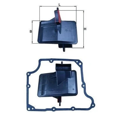 Abbildung von MAHLE ORIGINAL HX 166D Hydraulikfiltersatz, Automatikgetriebe mit Dichtung OPEL: Calibra A